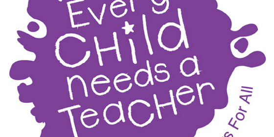 Bilde med tekst Every Child Needs a Teachers